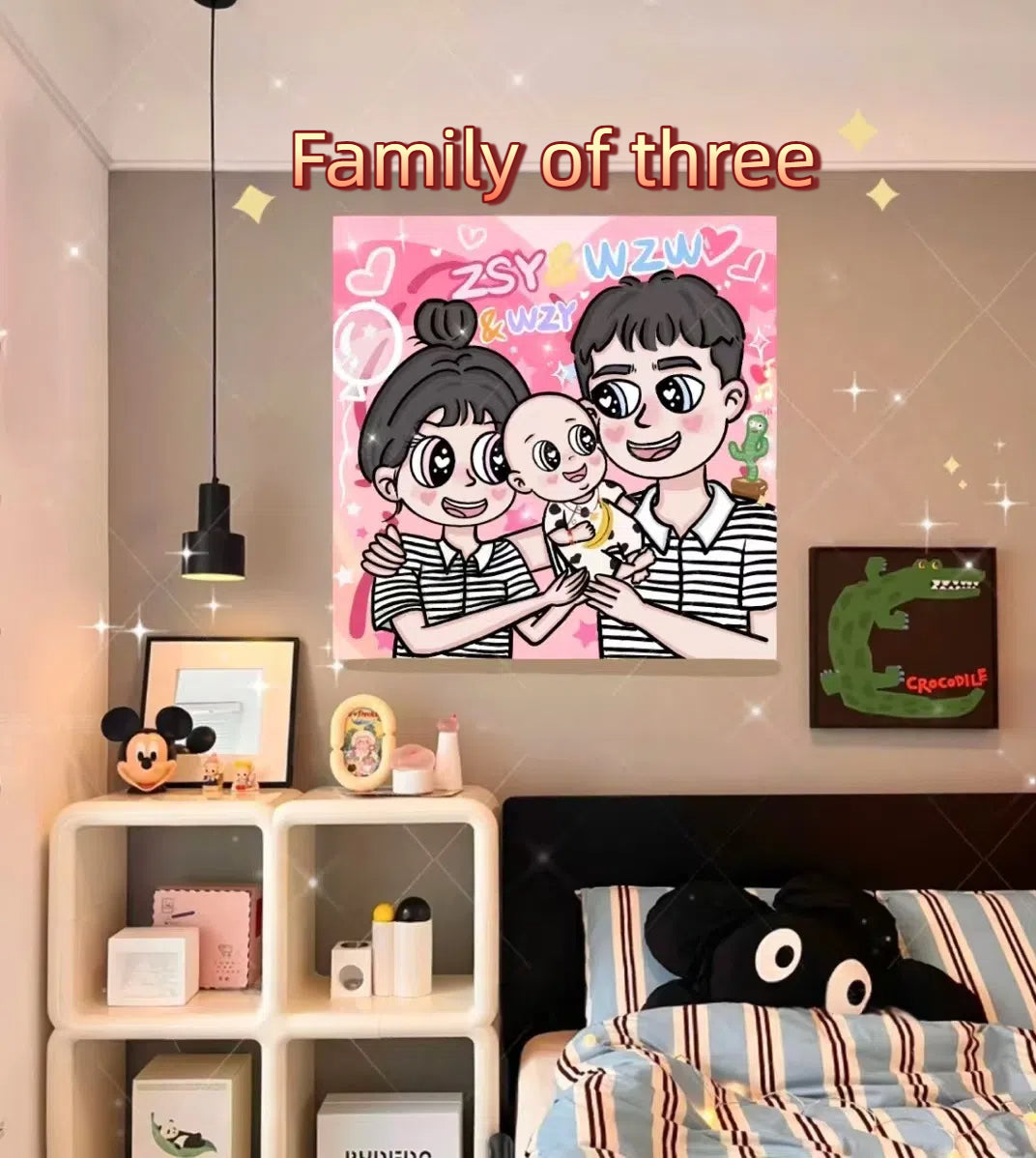 Cuadro personalizado DIY FAMILIAR: ponga risas en el marco de la imagen: dáselo a los padres, registre los momentos lindos de los niños, significado conmemorativo